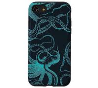 Motif Pieuvre Océan Vert Vie Marine Coque pour iPhone SE (2020) / 7/8