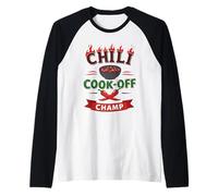 Motif Piment Amusant Cook-Off Champ pour Les Amateurs d'épices Manche Raglan