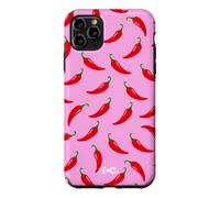 Motif Piment Rouge sur Fond Rose Coque pour iPhone 11 Pro Max