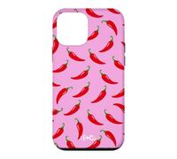 Motif Piment Rouge sur Fond Rose Coque pour iPhone 12 Mini