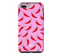 Motif Piment Rouge sur Fond Rose Coque pour iPhone 7 Plus/8 Plus