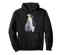 Motif Pingouin Empereur et Oiseau Mignon Sweat à Capuche