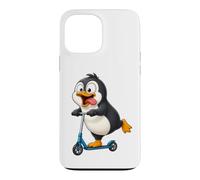 Motif Pingouin sur Scooter Coque pour iPhone 13 Pro Max