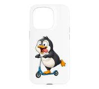 Motif Pingouin sur Scooter Coque pour iPhone 15 Pro