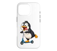 Motif Pingouin sur Scooter Coque pour iPhone 16 Pro