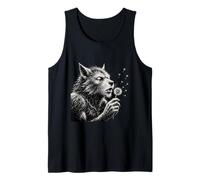 Motif Pissenlit Amusant en Forme de Loup-Garou soufflant Débardeur