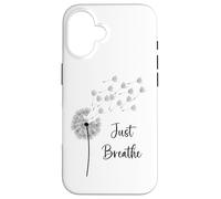 Motif Pissenlit Just Breathe Wildflower Make a Wish Coque pour iPhone 16