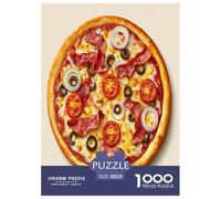 Motif Pizza Puzzle 1000 Pièces Nourriture réaliste pour Adultes Family Games Décoration Intérieure Jeux Éducatifs Cadeaux d'anniversaire pour Noël Tueur Ennuyeux 38x26cm/1000pcs