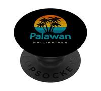 Motif plage rétro des îles Philippines Palawan Philippines PopSockets PopGrip Adhésif