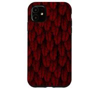 Motif Plumes Rouge Sang Coque pour iPhone 11