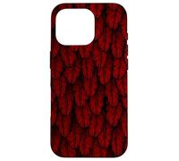 Motif Plumes Rouge Sang Coque pour iPhone 16 Pro