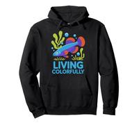Motif Poisson coloré - Art océanique Vibrant Sweat à Capuche