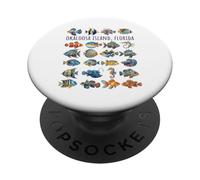Motif Poisson coloré de l'île Okaloosa Floride PopSockets PopGrip Adhésif