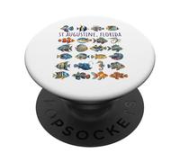 Motif Poisson coloré St Augustine Floride PopSockets PopGrip Adhésif