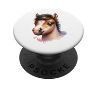 Motif Poney Kawaii pour Les Fans de Chevaux et Les Enfants PopSockets PopGrip Adhésif