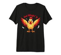 Motif Poulet Amusant Just Wingin' It T-Shirt Haut de Gamme