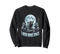 Motif Raccoon I Need More Space Coffee Moon Sweatshirt