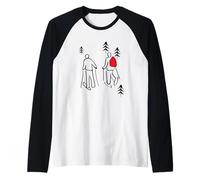 Motif Raquettes à Neige illustré Manche Raglan