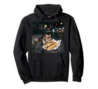 Motif Rat de New York Mangeant Un Steak au Fromage Gen Z Meme Graphic Sweat à Capuche