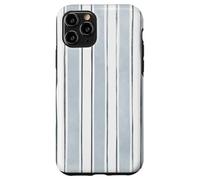 Motif rayé aquarelle bleu et gris Coque pour iPhone 11 Pro