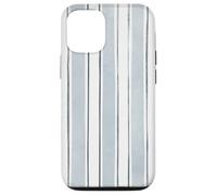 Motif rayé aquarelle bleu et gris Coque pour iPhone 12/12 Pro
