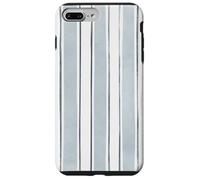 Motif rayé aquarelle bleu et gris Coque pour iPhone 7 Plus/8 Plus