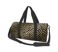 Motif rayé géométrique sans Couture, Sac de Voyage de Grande capacité, Sac à Main Rond, Sac de Voyage de Sport, fourre-Tout, Sac de Fitness