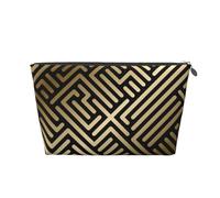 Motif rayé géométrique sans Couture, Trousse de Toilette Trousse de Maquillage Sac à cosmétiques Trousse de Toilette de Voyage Portable