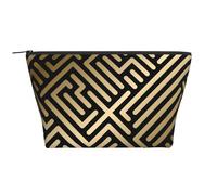 Motif rayé géométrique sans Couture, Trousse de Toilette Trousse de Maquillage Sac à cosmétiques Trousse de Toilette de Voyage Portable