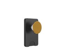 Motif rayé Minimaliste Jaune Marron PopSockets PopWallet pour MagSafe