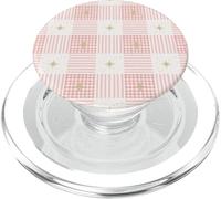 Motif Rayures coquettes, Vichy et étoile dans Un étui Rose PopSockets PopGrip pour MagSafe