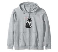 Motif renard d'inspiration japonaise - Renard en bois Sweat à Capuche