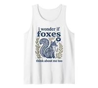 Motif Renard Mignon I Wonder If Foxes Think About Me Too Débardeur