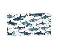Motif requin avec différents gestes imprimés bannières intérieures/extérieures bannière accessoires hip hop événement thème signe décorations