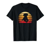 Motif rétro coucher de soleil épagneul breton amoureux des chiens T-Shirt