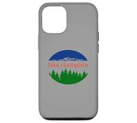 Motif rétro de Vacances Nature du lac Champlain Coque pour iPhone 12/12 Pro