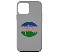 Motif rétro de Vacances Nature du lac Champlain Coque pour iPhone 12 Mini