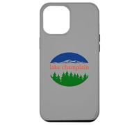 Motif rétro de Vacances Nature du lac Champlain Coque pour iPhone 12 Pro Max