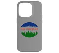Motif rétro de Vacances Nature du lac Champlain Coque pour iPhone 14 Pro