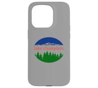 Motif rétro de Vacances Nature du lac Champlain Coque pour iPhone 15 Pro