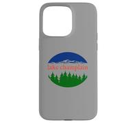 Motif rétro de Vacances Nature du lac Champlain Coque pour iPhone 15 Pro Max