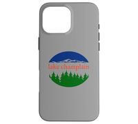 Motif rétro de Vacances Nature du lac Champlain Coque pour iPhone 16 Pro Max