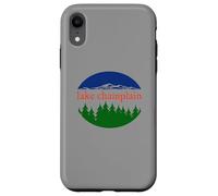 Motif rétro de Vacances Nature du lac Champlain Coque pour iPhone XR