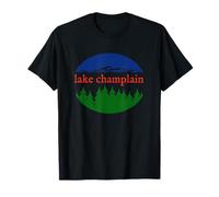 Motif rétro de Vacances Nature du lac Champlain T-Shirt