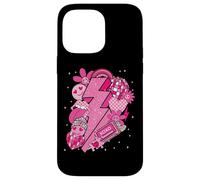 Motif rétro de Valentine Love Lightning Bolt Disco Hearts Y2K Coque pour iPhone 14 Pro Max