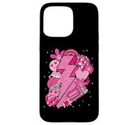Motif rétro de Valentine Love Lightning Bolt Disco Hearts Y2K Coque pour iPhone 15 Pro Max