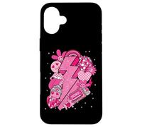 Motif rétro de Valentine Love Lightning Bolt Disco Hearts Y2K Coque pour iPhone 16 Plus