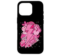 Motif rétro de Valentine Love Lightning Bolt Disco Hearts Y2K Coque pour iPhone 16 Pro