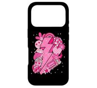 Motif rétro de Valentine Love Lightning Bolt Disco Hearts Y2K Coque pour iPhone 17 Pro