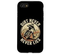 Motif rétro Motocross avec Pilote en Virage Coque pour iPhone SE (2020) / 7/8